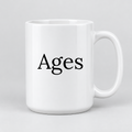 Ages Mug in white