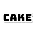 Cake die-cut sticker