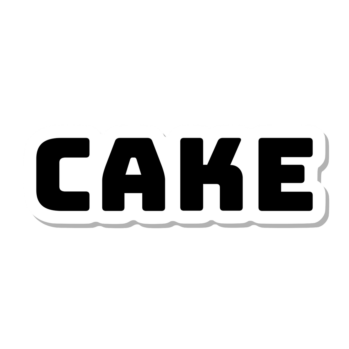 Cake die-cut sticker