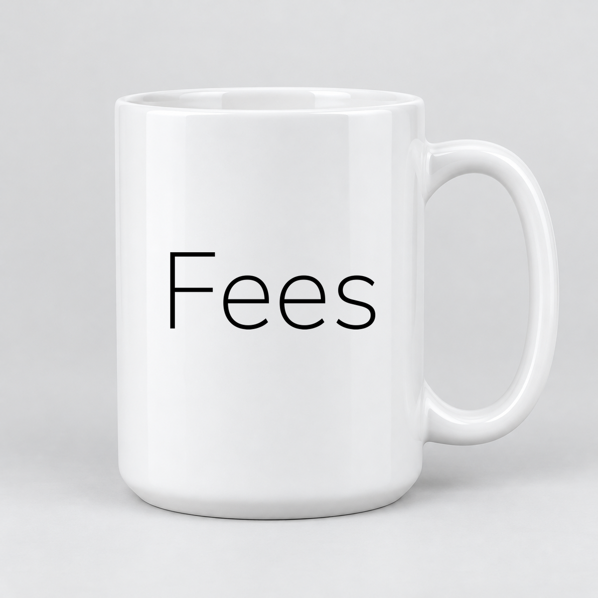 Fees Mug in white