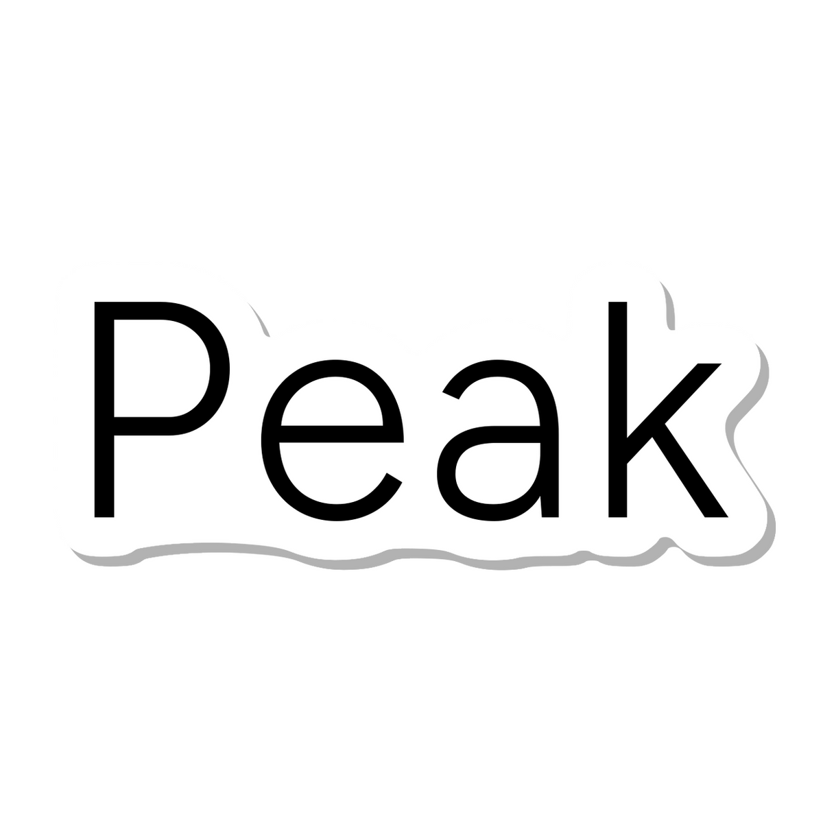 Peak die-cut sticker