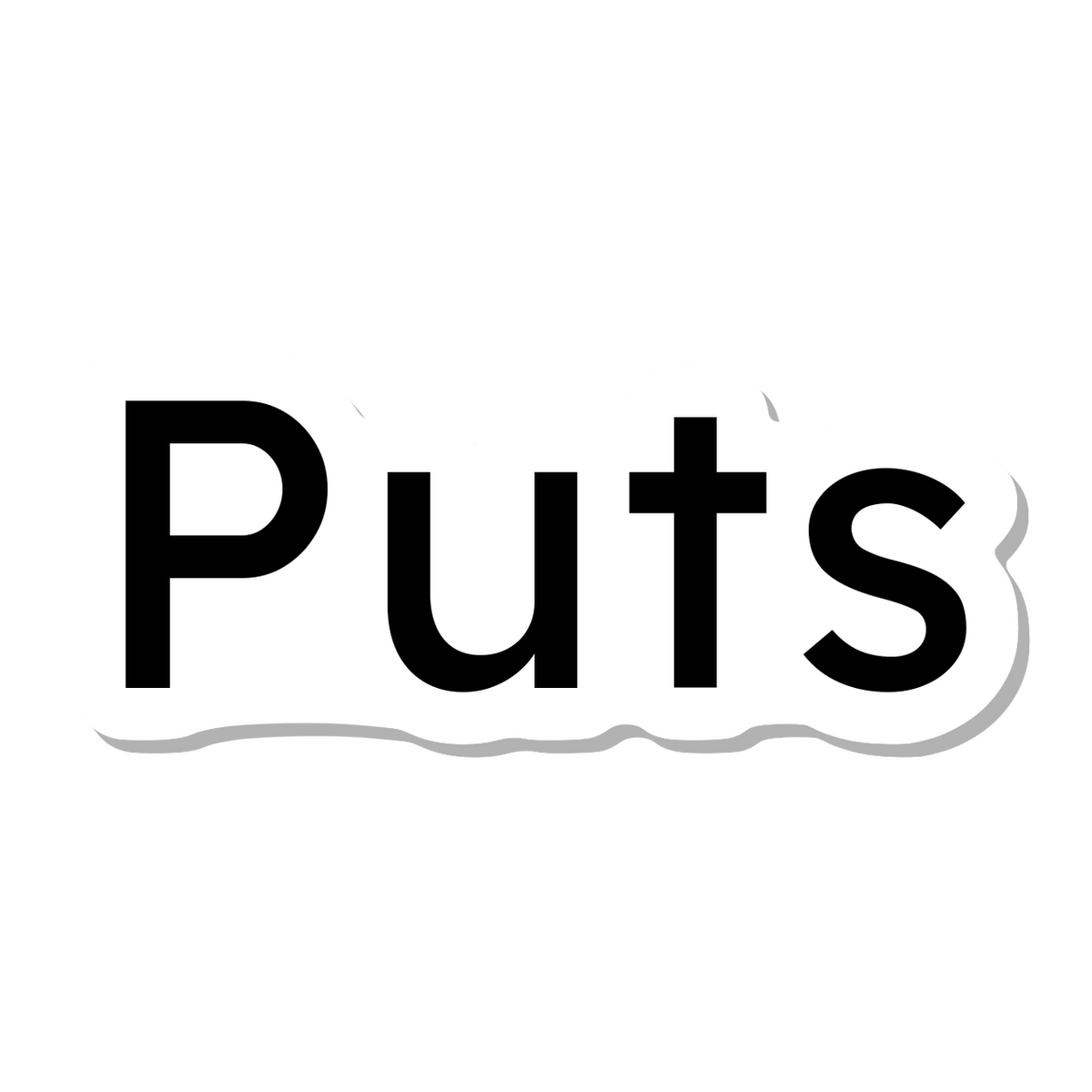 Puts die-cut sticker