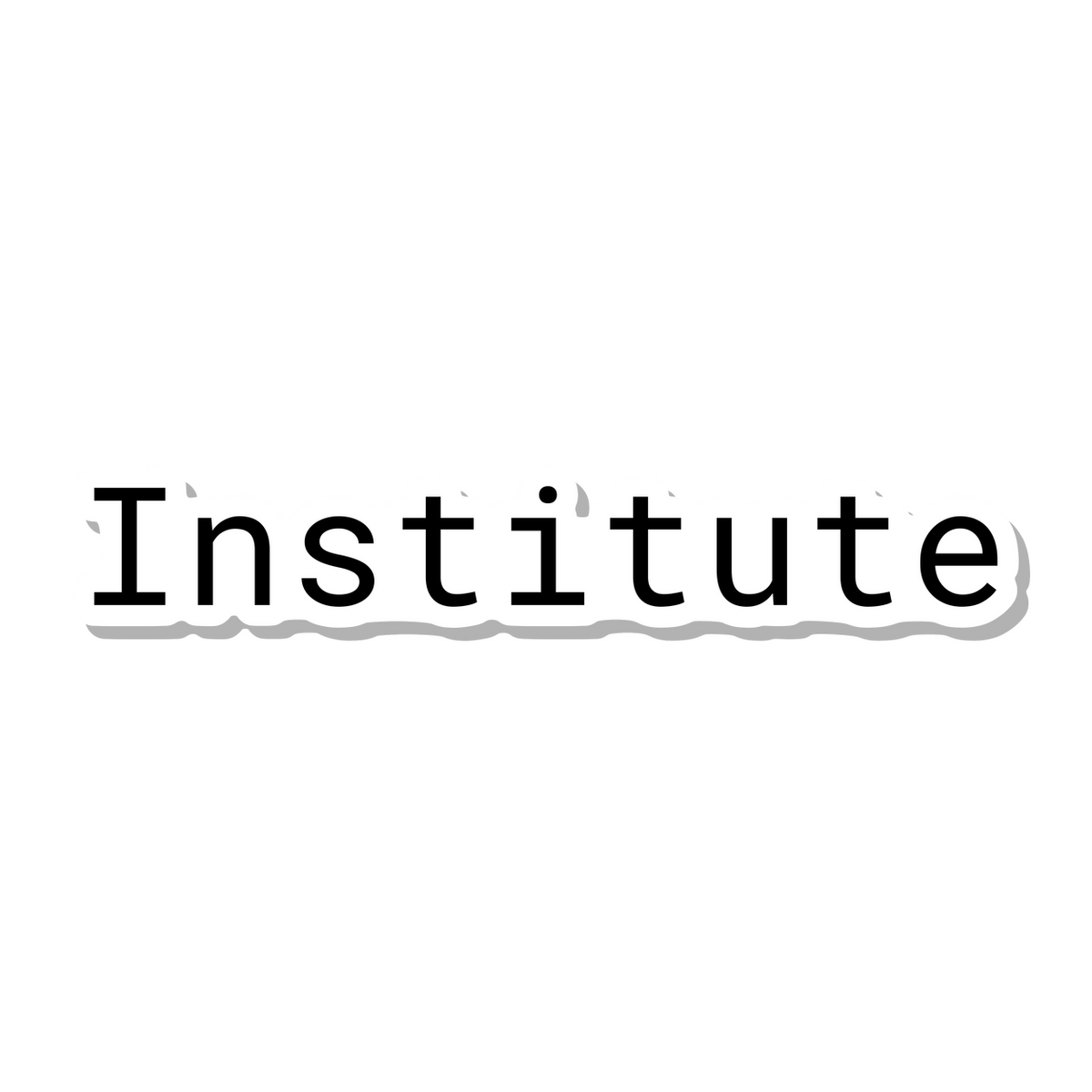 Institute die-cut sticker