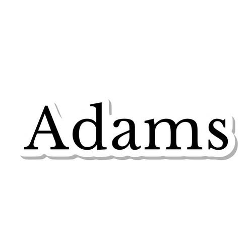 Adams die-cut sticker