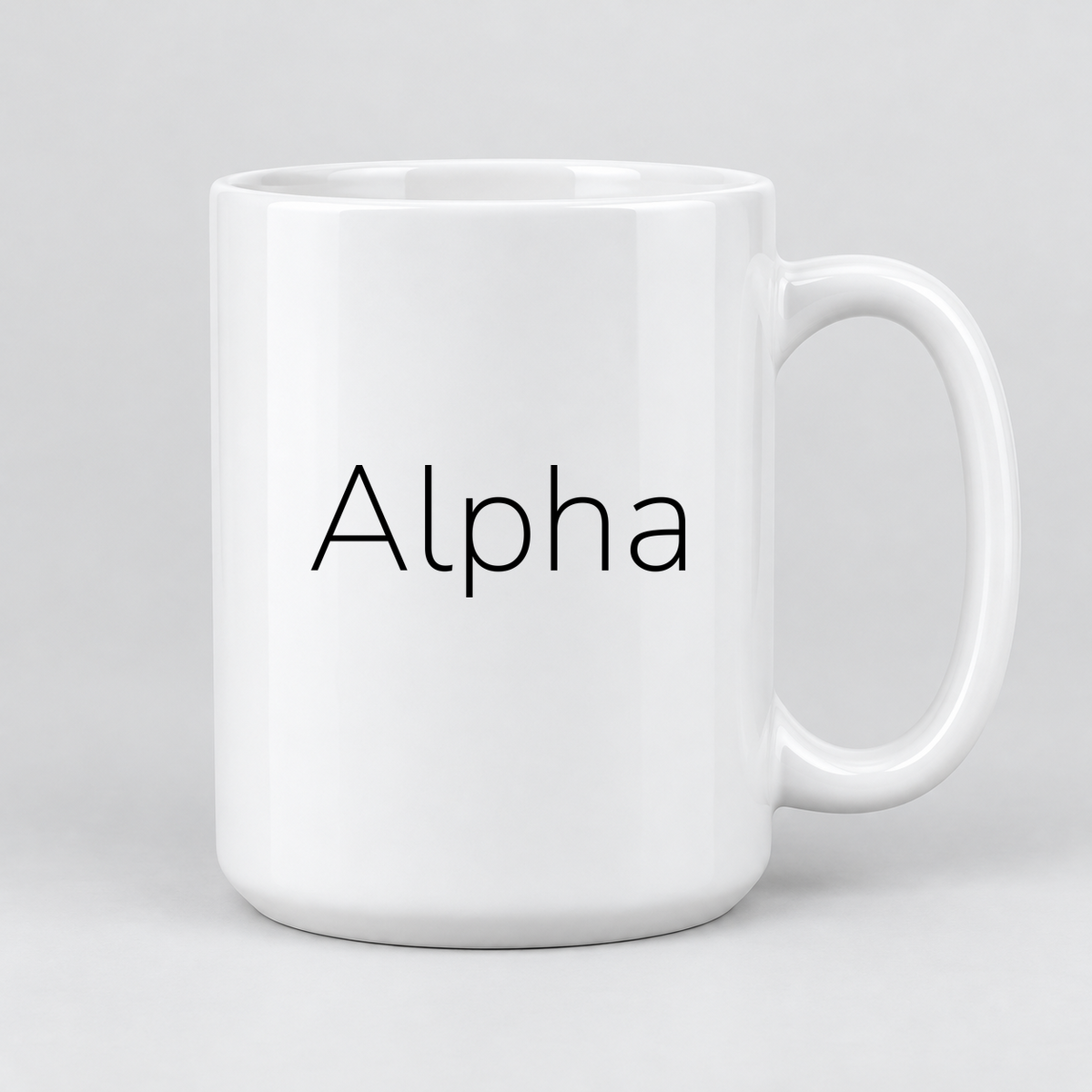 Alpha Mug in white