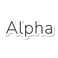 Alpha die-cut sticker