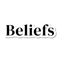 Beliefs die-cut sticker