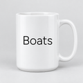 Boats Mug in white