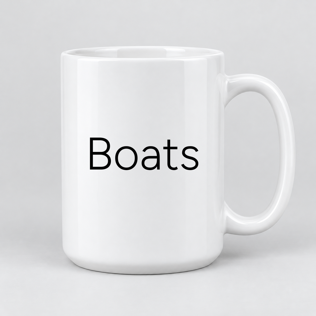 Boats Mug in white