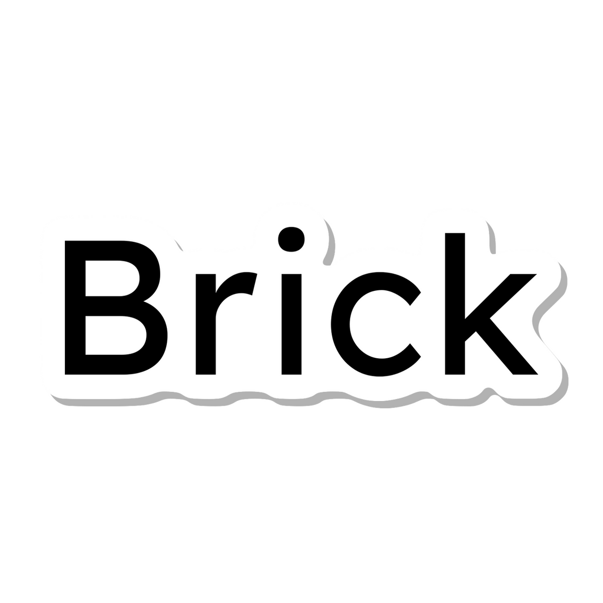 Brick die-cut sticker