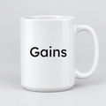 Gains Mug in white
