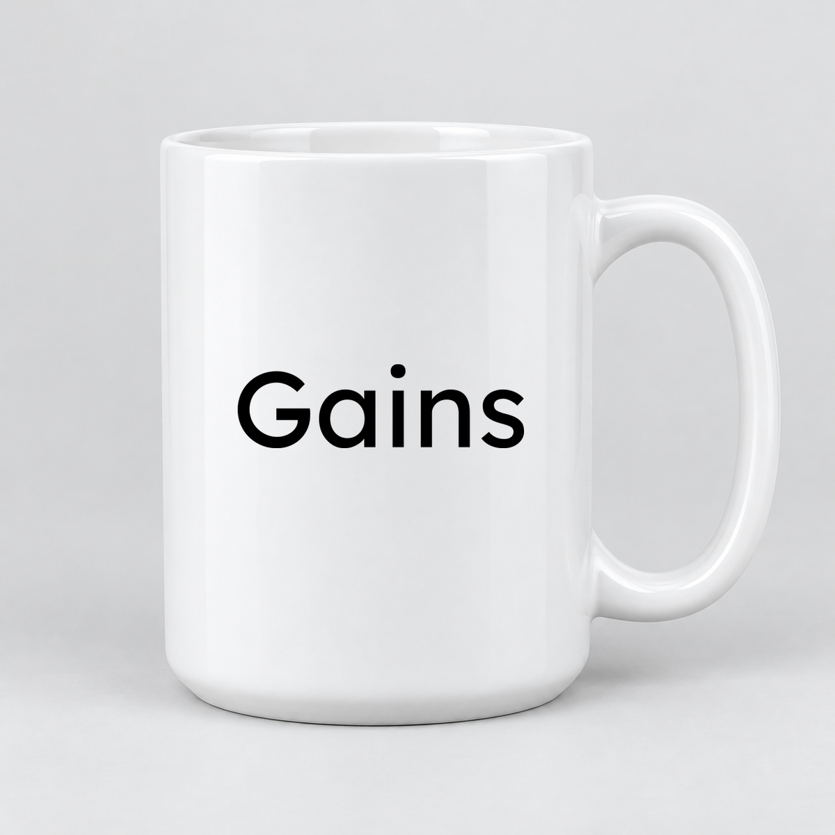 Gains Mug in white
