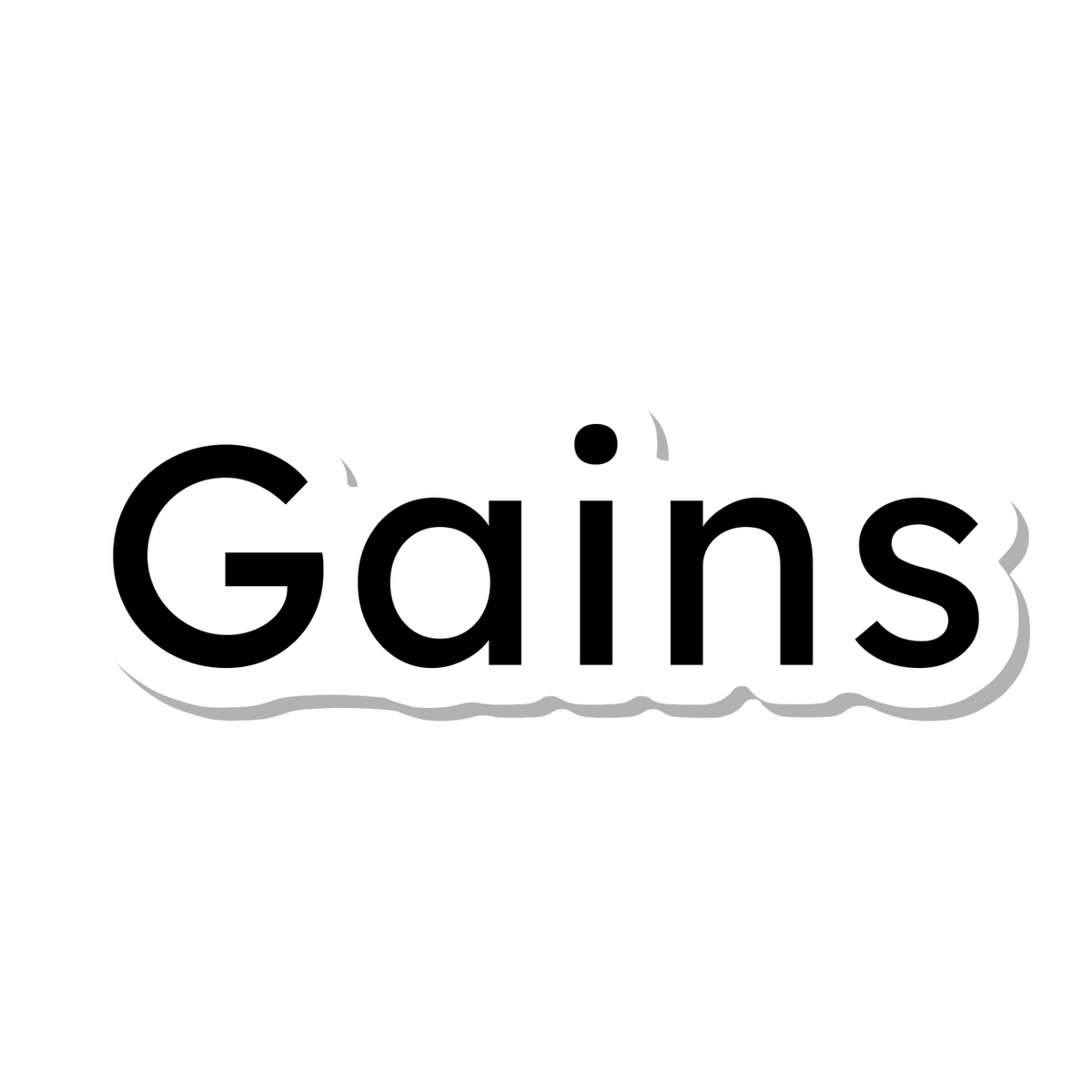 Gains die-cut sticker