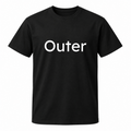 Outer T-Shirt in black