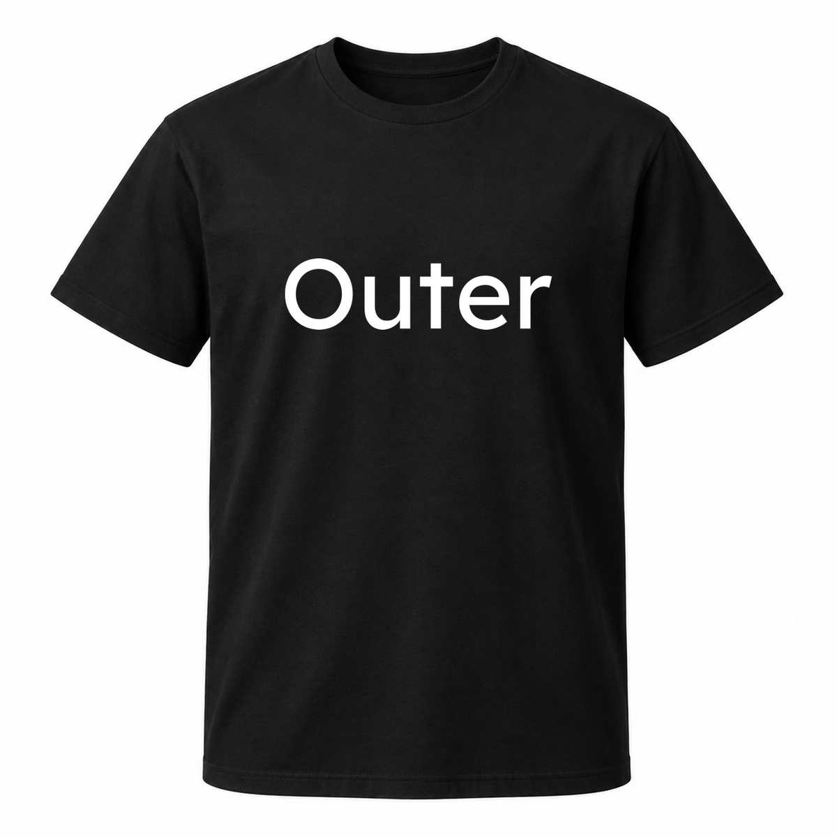 Outer T-Shirt in black
