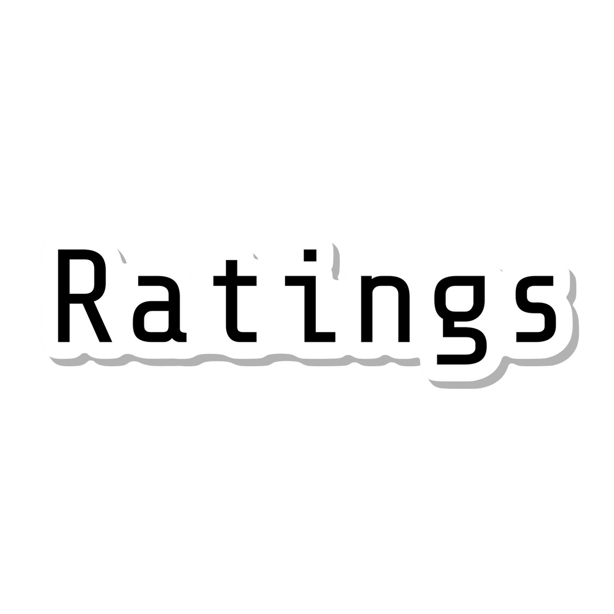 Ratings die-cut sticker