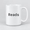 Reads Mug in white