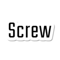 Screw die-cut sticker