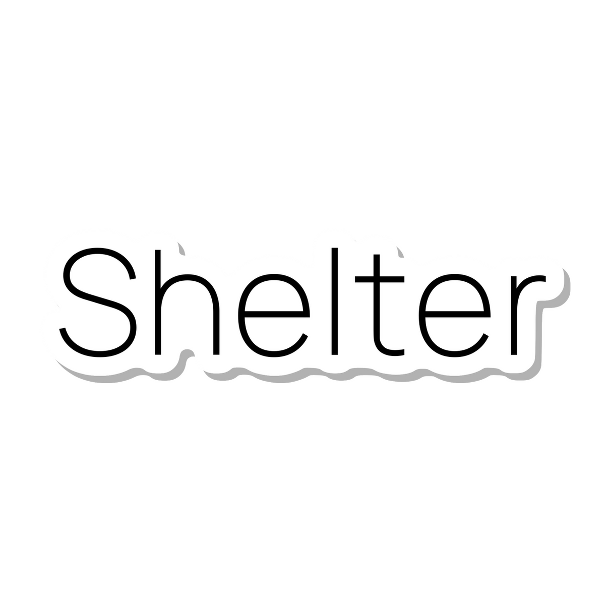 Shelter die-cut sticker
