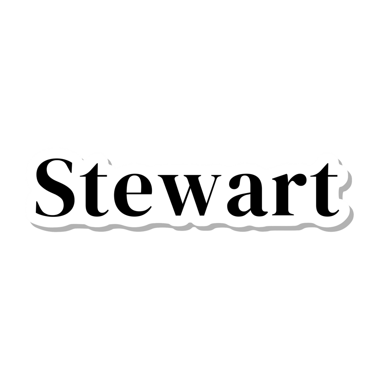 Stewart die-cut sticker