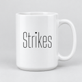 Strikes Mug in white