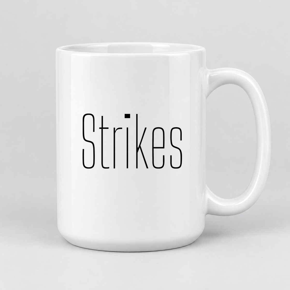 Strikes Mug in white