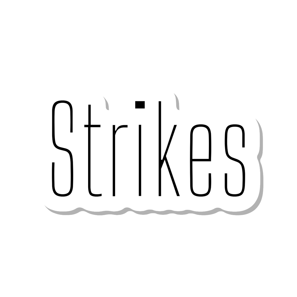 Strikes die-cut sticker