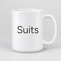 Suits Mug in white
