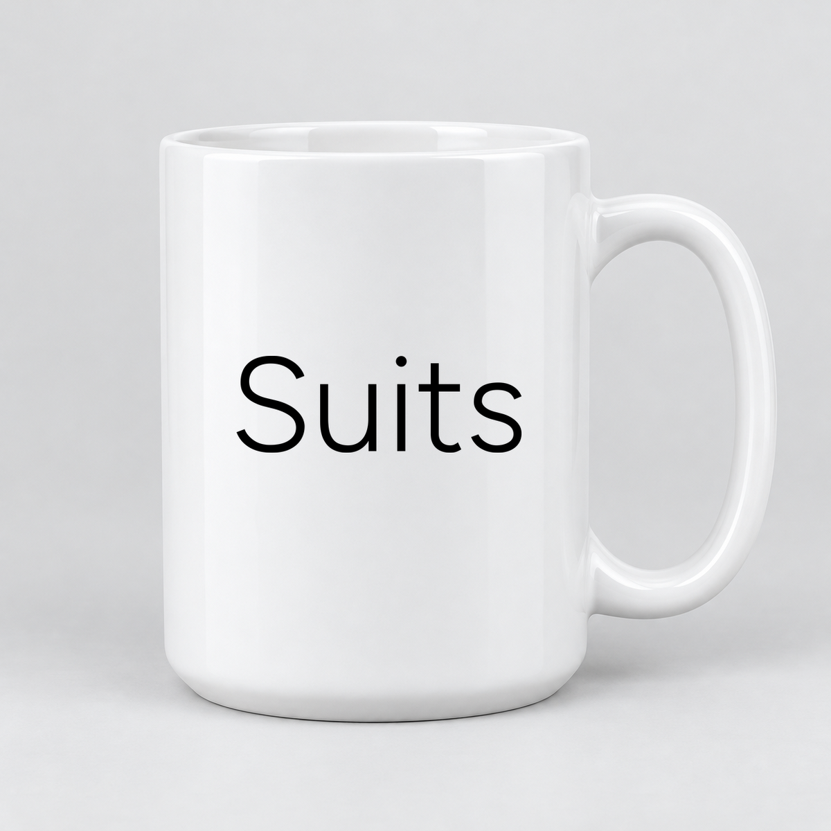 Suits Mug in white