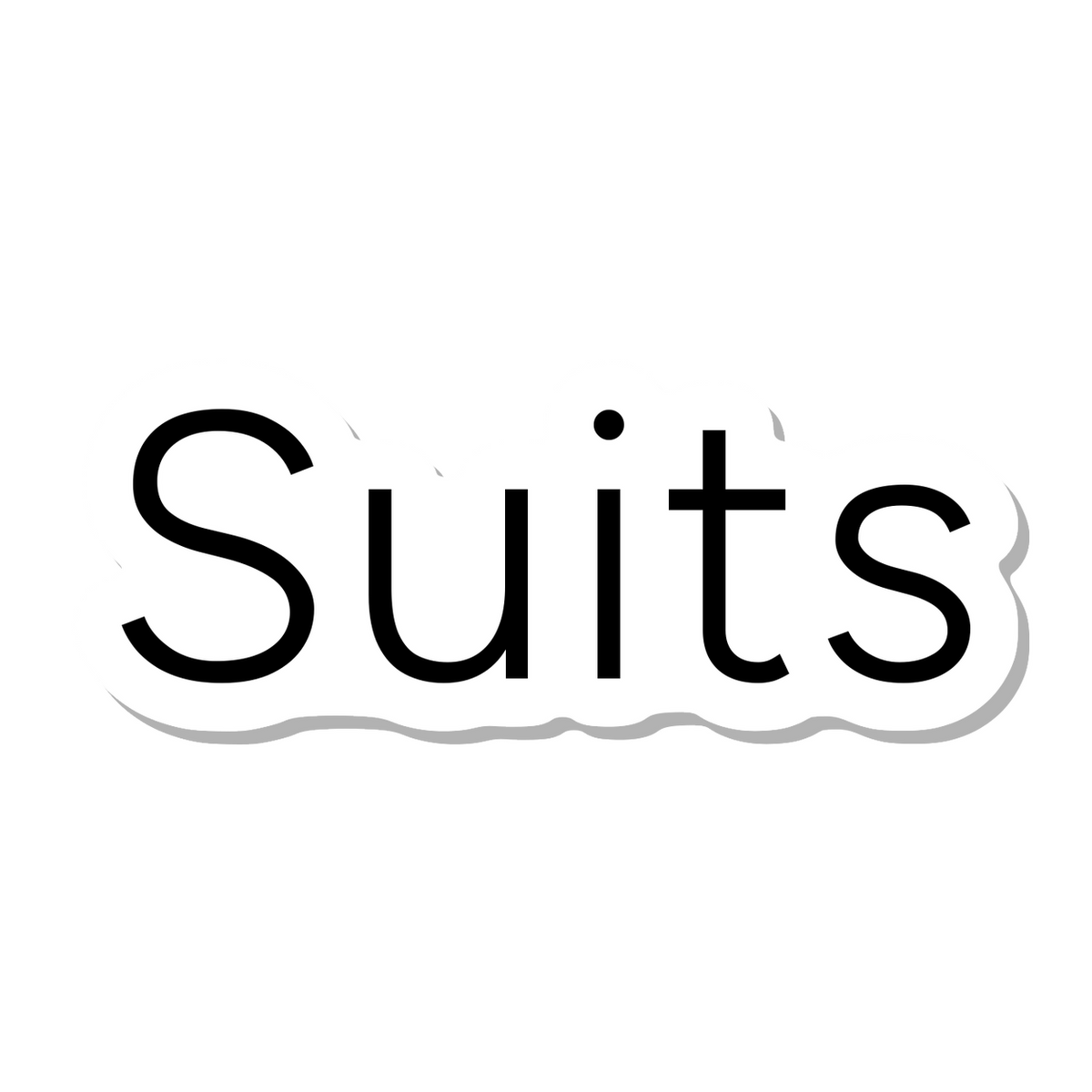 Suits die-cut sticker