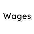 Wages die-cut sticker