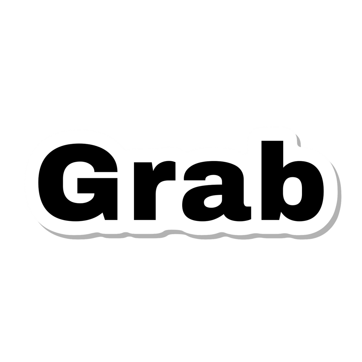 Grab die-cut sticker