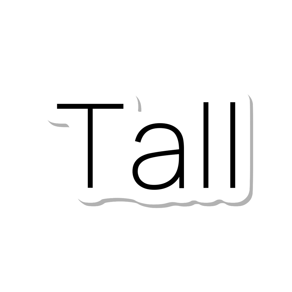 Tall die-cut sticker