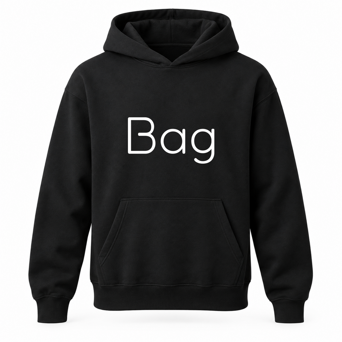 Bag Hoodie in black