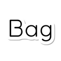 Bag die-cut sticker