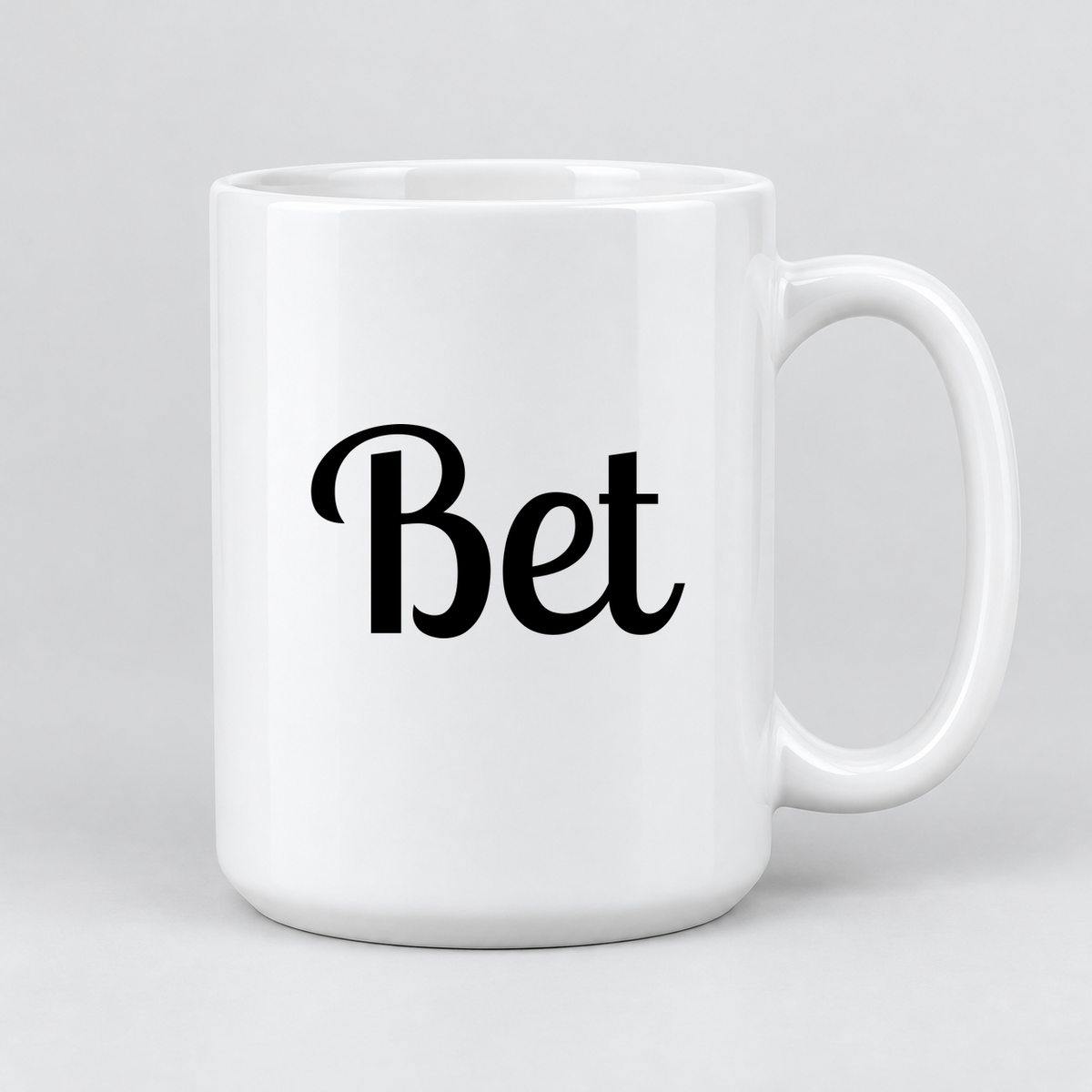 Bet Mug in white