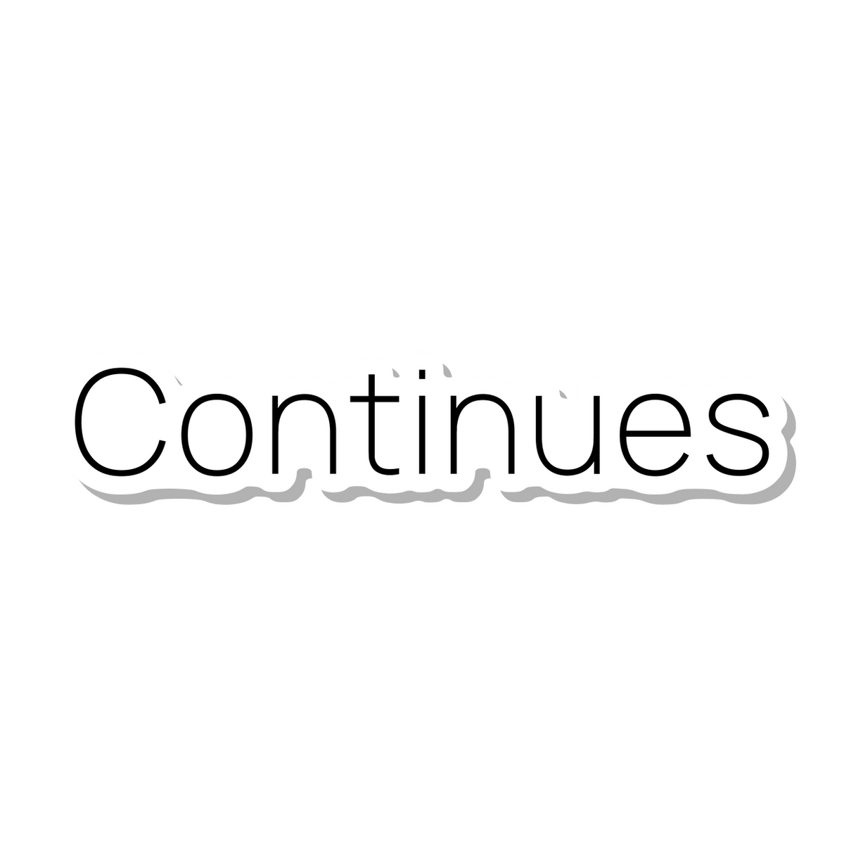 Continues die-cut sticker