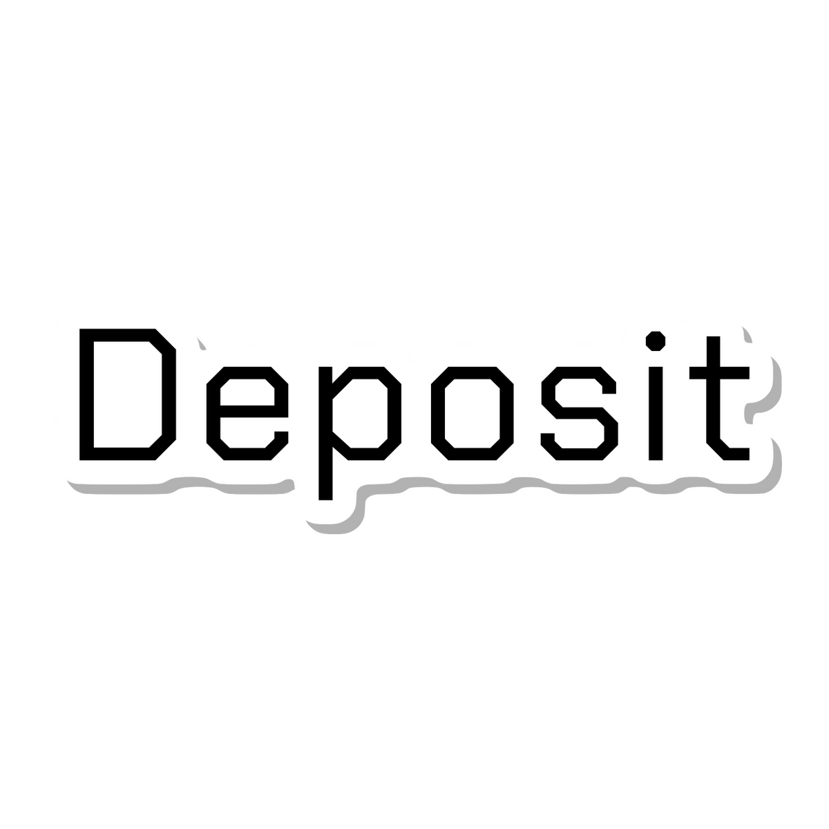Deposit die-cut sticker