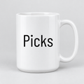 Picks Mug in white