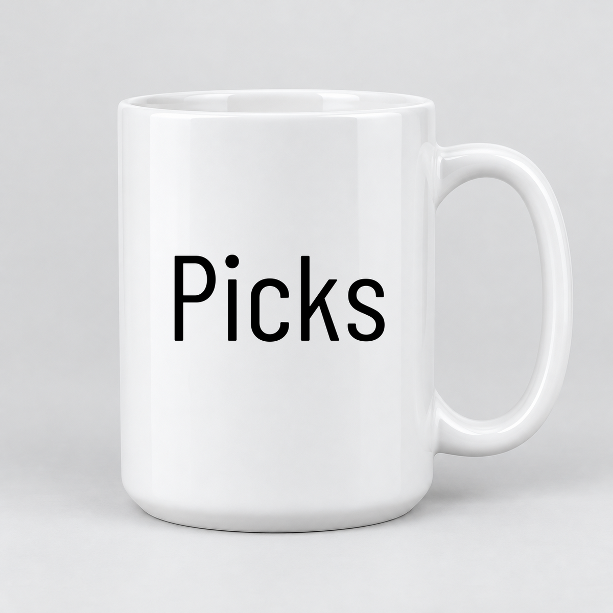 Picks Mug in white