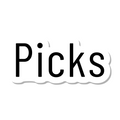 Picks die-cut sticker