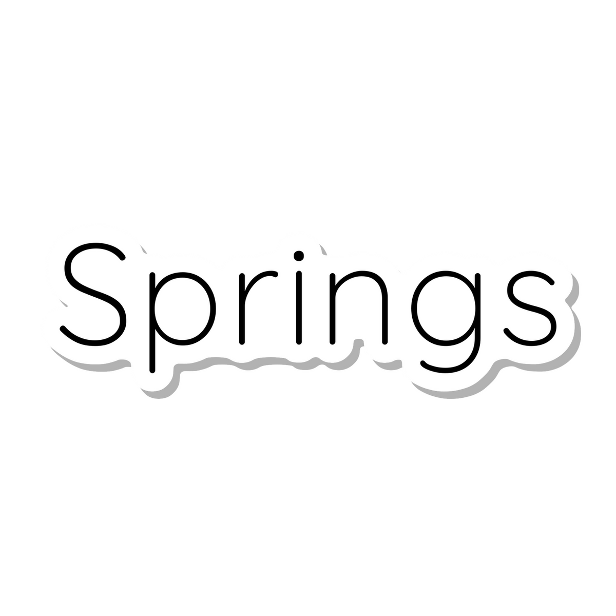 Springs die-cut sticker