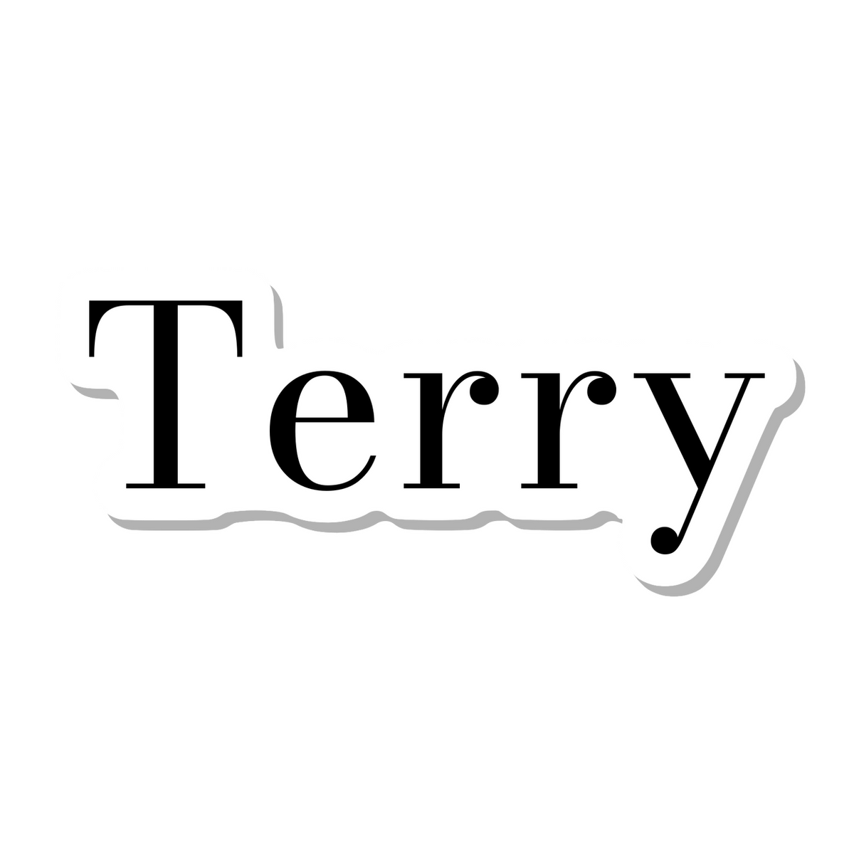 Terry die-cut sticker