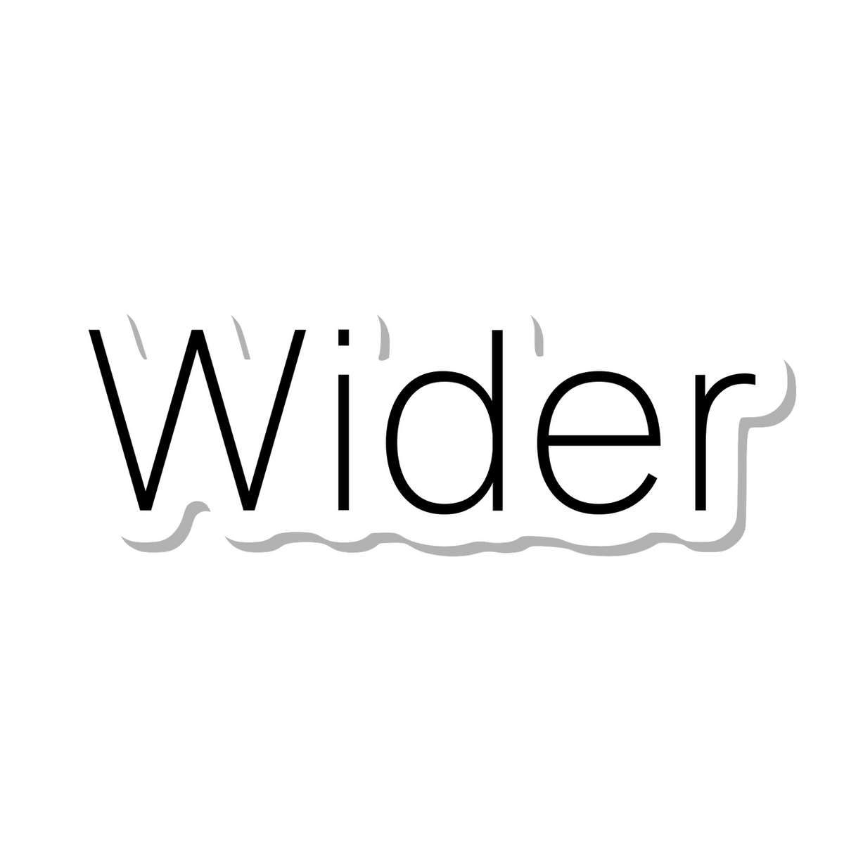 Wider die-cut sticker