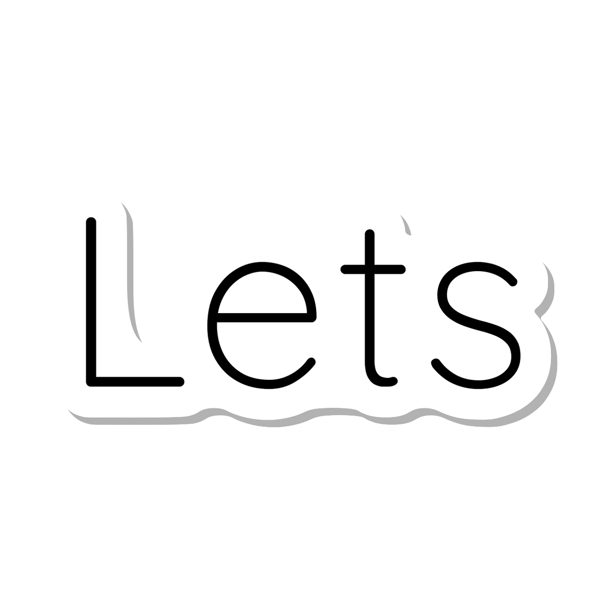 Lets die-cut sticker