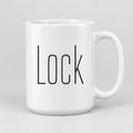 Lock Mug in white