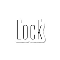 Lock die-cut sticker