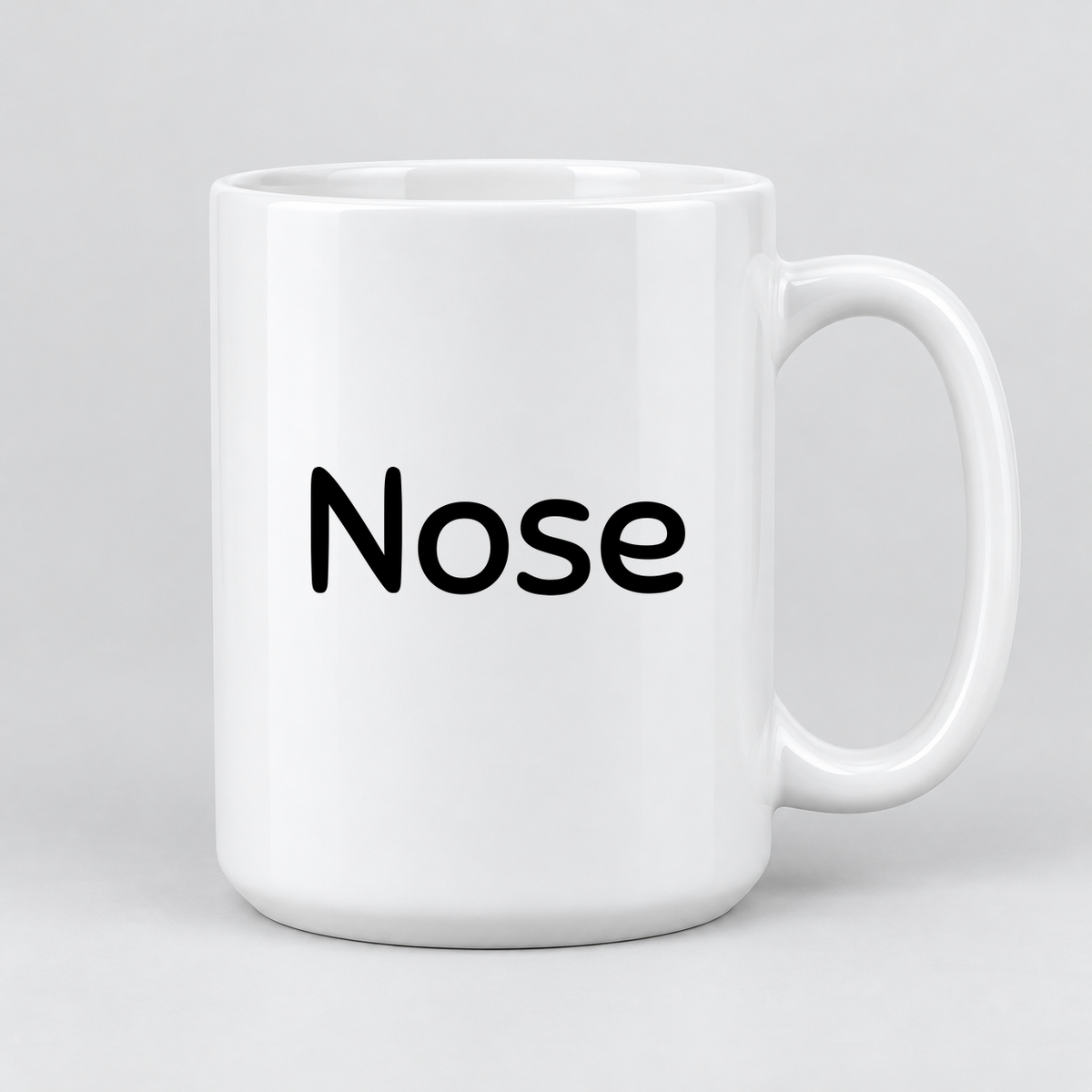 Nose Mug in white