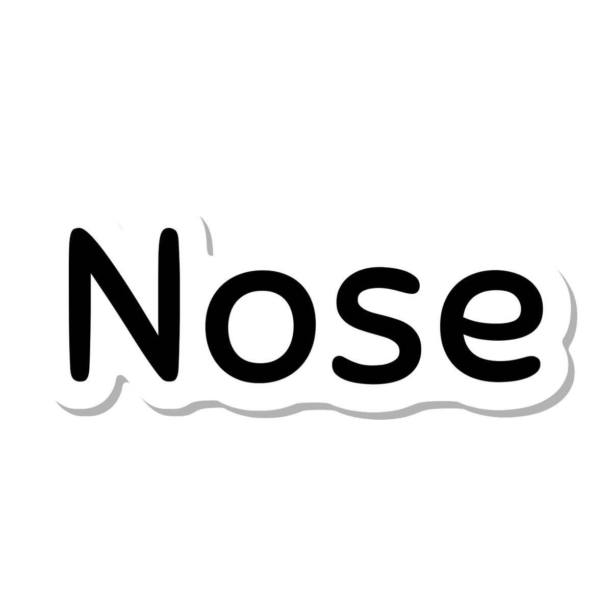 Nose die-cut sticker