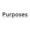 Purposes die-cut sticker